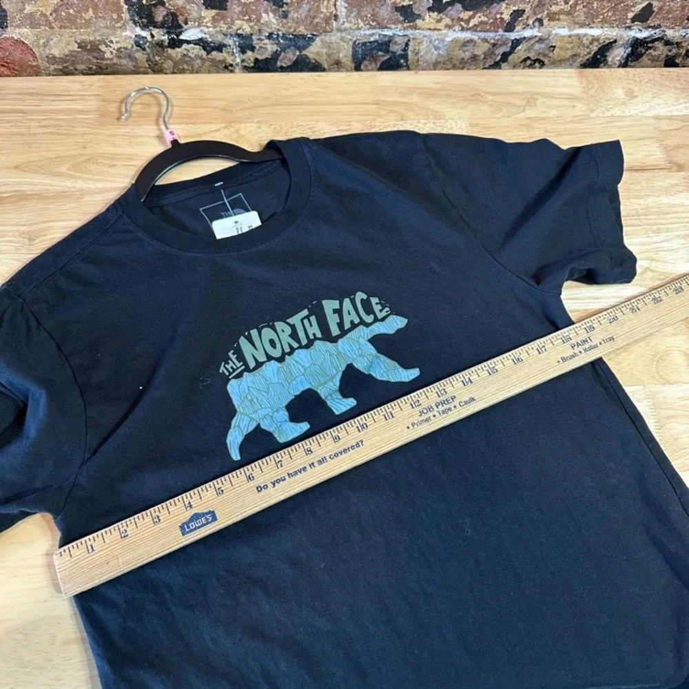 The North Face T-Shirt Mens Small Bear Logo Graphic Tee Short Sleeve Black